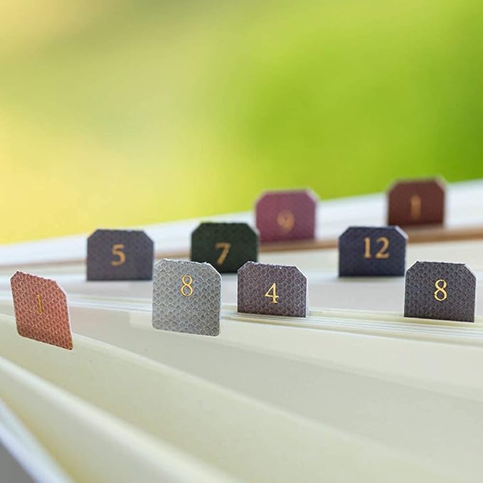 10 Sheets Self Adhesive Tabs Gradient Color Stickers Monthly Calendar Index Tabs for Planners, Journal, Notebook, Agendas and Organizers, Office Supplies (NEON) 88mm*110mm