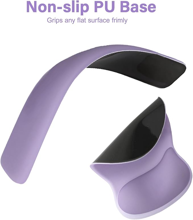 MOSISO Wrist Rest Support for Mouse Pad&Keyboard Set, Ergonomic Mousepad with Concave Curved Memory Foam, Non-Slip Base Pain Relief Comfortable Rectangular Easy Typing Pad for Home/Office, Purple