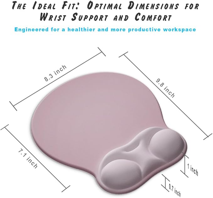 Ergonomic Mouse Pad with Wrist Rest Support&Gel Cushion for Desk; Cute Computer Decor Accessories for Women. Small Mousepad Mat Laptop Pads for Office&Home. Ergo Supplies & Aesthetic (05Azure Dream)