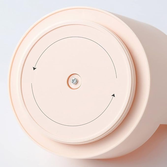 Rotating Pen Holder 3 Compartments, School Supplies Organizer for Pen, Colored Pencil, Art Brushes, Desktop Storage Box in Classroom & Art Studio, Gift for Teachers, Classmates, and Friends ,Pink