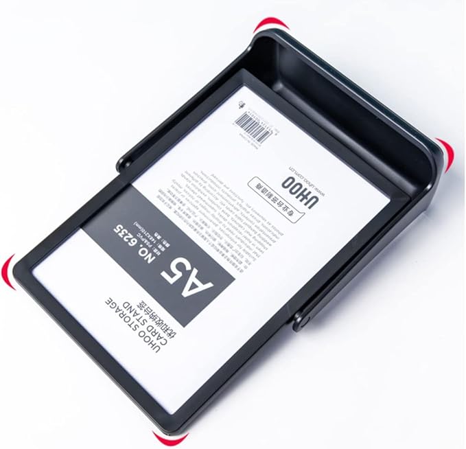 ABS Plastic Sign Holder, Menu Displays T Shape Sign Stand, Rotating Display Stand for Ads, Menu, Photos, Business Card (White A5 148×210mm/ 5.83×8.27 inches)