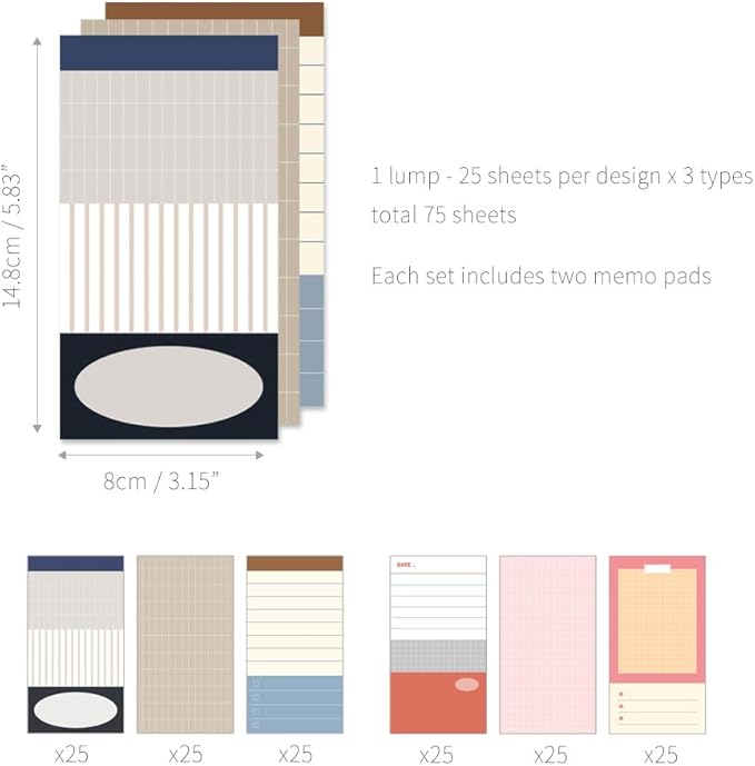 Monolike Triple Memopad Plan 2P A SET