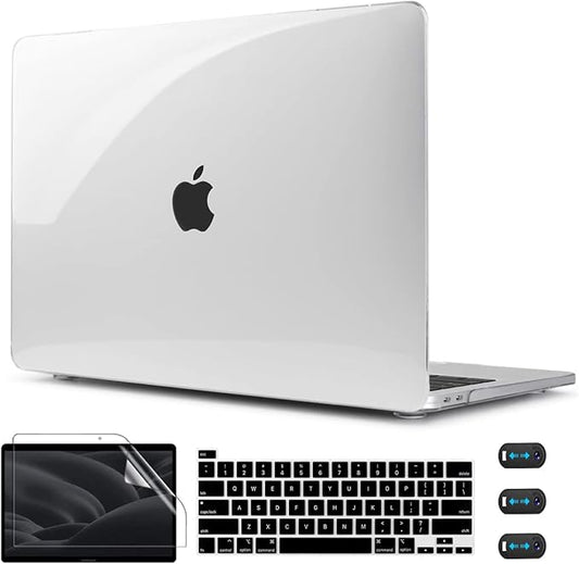 CISSOOK Compatible with MacBook Pro 13 Inch Case Clear M2 M1 A2338 A2251 A2289 2025-2020 Release, Crystal Clear Hard Shell Case with Keyboard Cover for MacBook Pro 13 with Touch Bar -Transparent