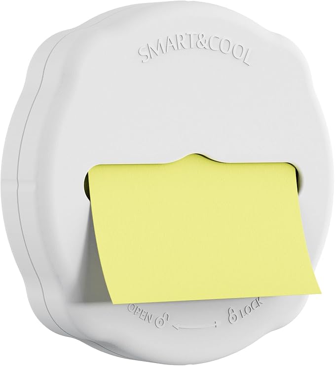 SMART&COOL Magnetic Pop-Up Note Dispenser for 3 x 3 in Pop-Up Sticky Notes, 1Pack, White (Notes Not Included)