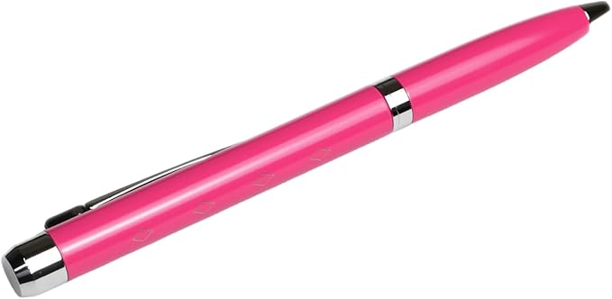 Model 28 Shortstock, Small Medium Tip Ballpoint Pen, Metal with Lacquer, Black Ink, 6 colors (Hot Pink)