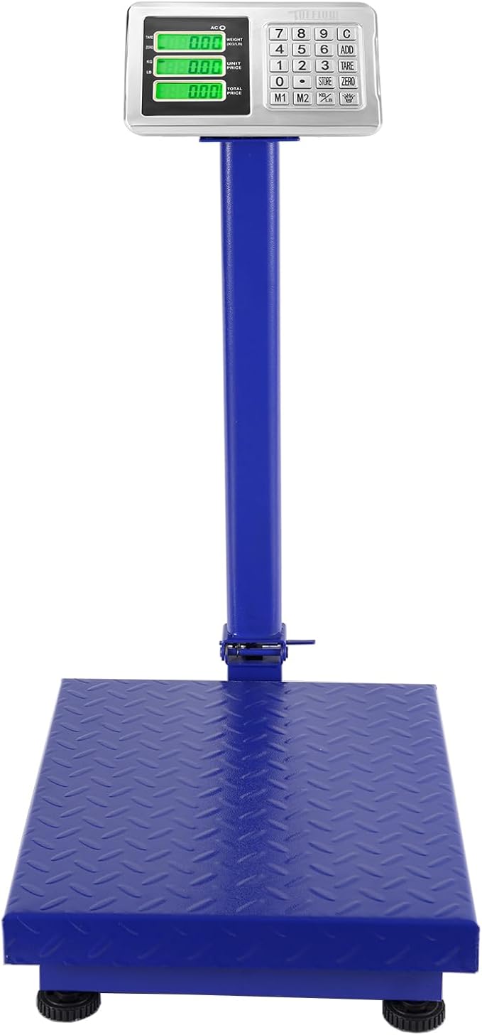 TUFFIOM 661lbs Weight Electronic Platform Scale,Digital Floor Heavy Duty Folding Scales,Stainless Steel High-Definition LCD Display,Perfect for Luggage Shipping Mailing Package Price