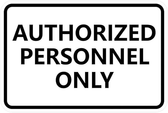 Signs ByLITA Classic Framed Authorized Personnel Only Sign (White) - Medium 10 Pack