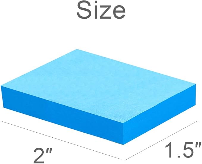 Mini Sticky Notes 1.5x2 Inches, Bright Colors Self-Stick Pads, 24 Pack, 75 Sheets/Pad,1800 Sheets