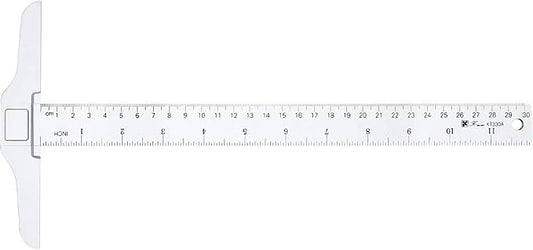 Pangda 12 Inch/ 30 cm Junior T-Square Plastic Transparent T-Ruler for Drafting and General Layout Work (1)