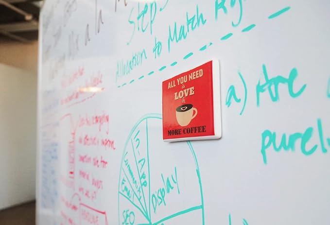 DivideWrite Mobile Whiteboard | Double Sided Dry Erase Board | Portable Office Cubicle Partition | Display for Classrooms, Conference Rooms, Meeting Areas and More | Warm Pebble 5' Wide x 6' Tall