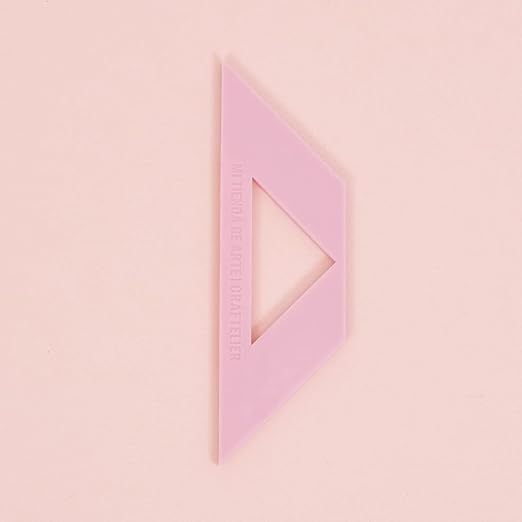 Craftelier - Complete Kit of Binding Rulers + Gift Set - Includes L Ruler + T Ruler + Separation Guide + Corner Cutting Square + Case + Instruction Manual - Color Pink