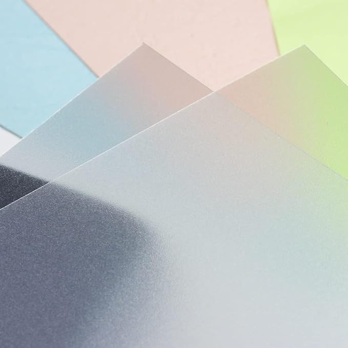 Rayson Frosted Binding Covers - 12 mil Polypropylene (PP) Matte Finish, 8.5" × 11", Durable Un-Punched Plastic Binding Covers, 50/Pack (PP350MT)