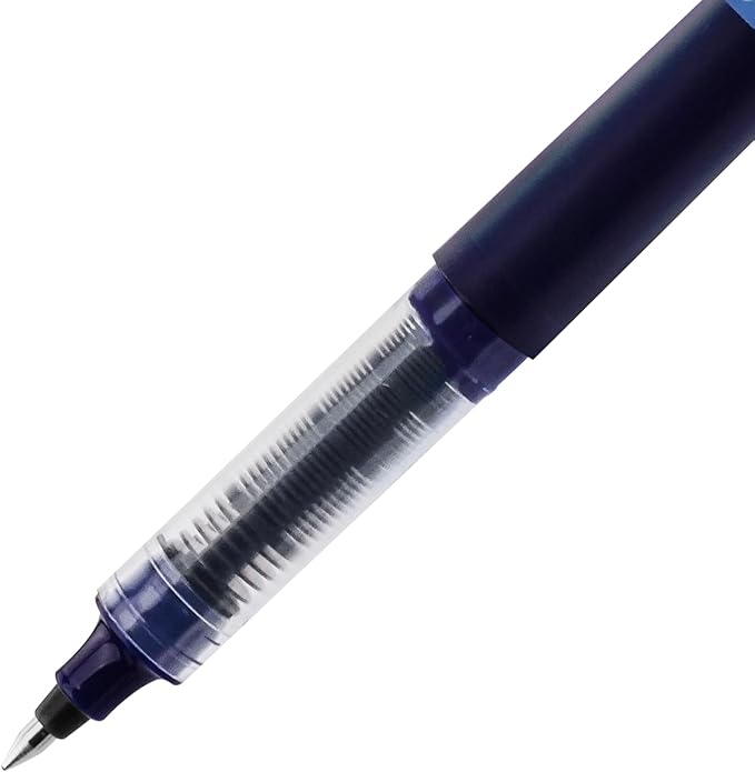 EYEYE Liquid Ink Rollerball Pens 0.7mm Fine Point, 24 Pack Roller Ball Pens Quick Dry, Blue Ink Pens Fine Point Smooth Writing Pens for Journaling, Note Taking, Office and School Supplies