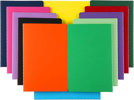 Large Colorful Notebook Journals Bulk, College Ruled, Lined Paper, 8.5x11 inch, 60 Pages, Journal Set for Travelers, Students and Office, Composition Diary Subject Notebooks Planner, 12 Pack