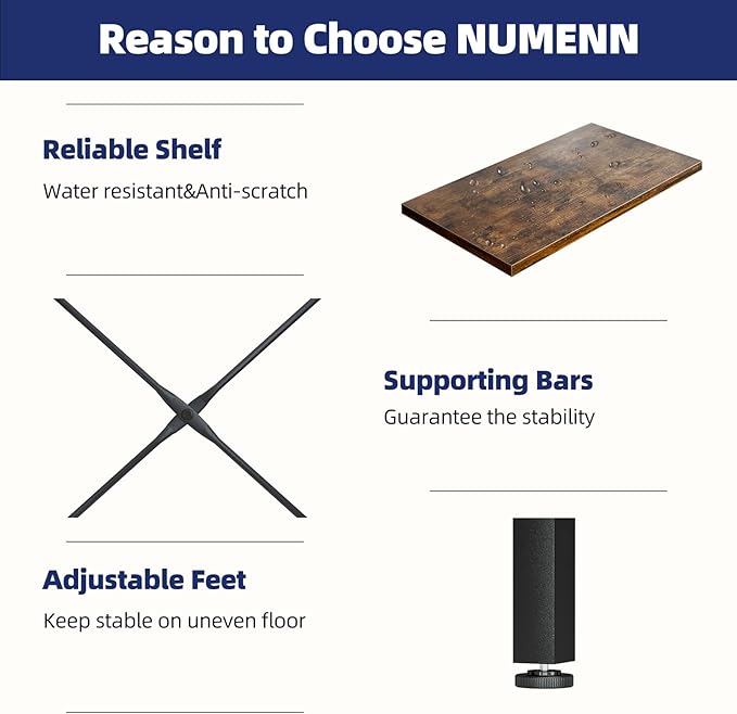 NUMENN Triple Column 5 Tier Bookshelf, Bookcase with 14 Open Display Shelves, Adjustable Rustic Industrial Style Book Shelves, Modern Bookshelves for Bedroom, Living Room and Home Office, Vintage