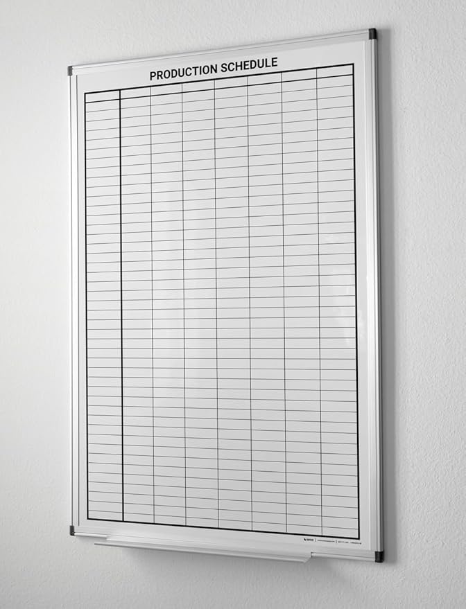 Production Schedule Portrait Whiteboard 36" x 24"
