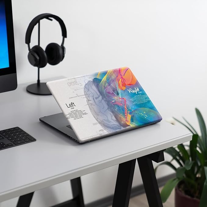 KEROM Case for MacBook Pro 16 inch 2025 2024-2021 M4 M3 M2 M1 Pro/Max Chip A3403 A3186 A2991 A2780 A2485, Cute Aesthetic Patterned Protective Plastic Hard Shell & Keyboard Cover, Left Right Brain