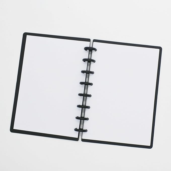 100pcs Discbound Notebook Discs DIY Planner Accessories fits for Tul,Levenger,Arc,Happy Planner,Talia(Black,0.7inch/18mm)