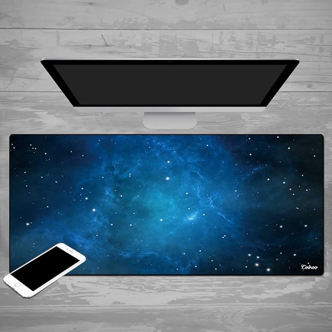 Large Mouse Pad Gaming XXL & Desk Keyboard Mat Size (35.4x15.7x0.1IN, 90x40 Sky Blue)