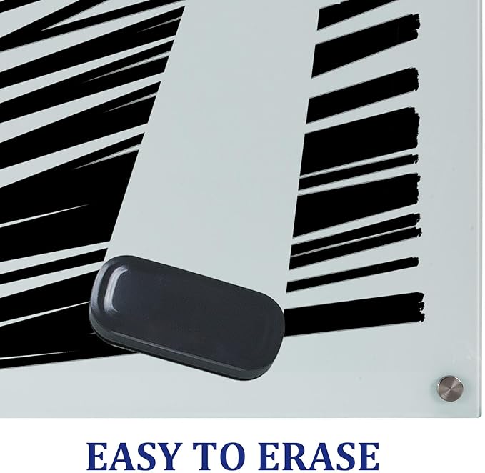 Comix Glass Board Dry Erase Markers, Low Odor Whiteboard Markers, Bullet Tip, 4 Assorted Colors, 12 Pack