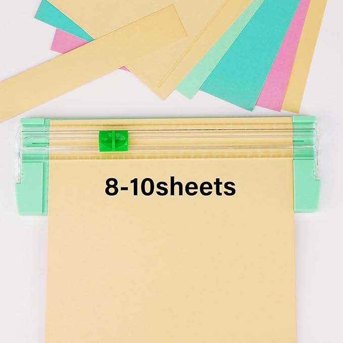 Mini Paper Cutter, Straight Small Paper Trimmer with Side Ruler for Scrapbooking Craft, Paper, Coupon, Label, Cardstock