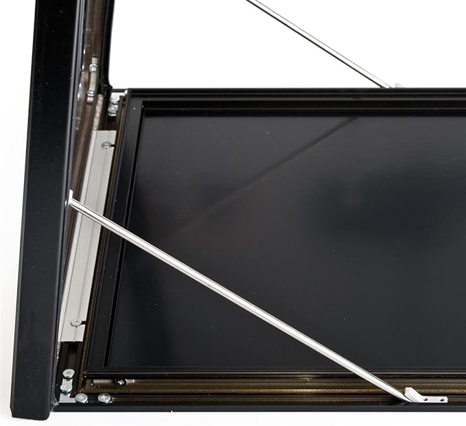 Weather Resistant, Magnetic Surface, Bulletin Board with Swing-Open Locking Door, Wall Mounted, Matte Black Finish Aluminum Frame, with Header, for Indoor Or Outdoor Use