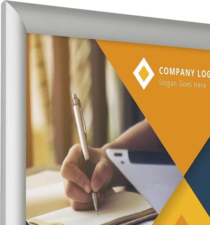 M&T Displays 8.5 x 11 Picture Frame, Front Loading Diploma Frame, Silver Color, 1" Profile Size, 20 Packs