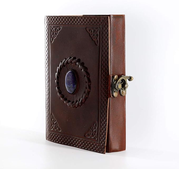 Vintage Leather Journal Handmade Buffalo Non-Refillable Deckle Edge Paper – Leather Bound Journal for Women Men Vintage C-Lock Closure Ideal for Writing & Travel for Artists