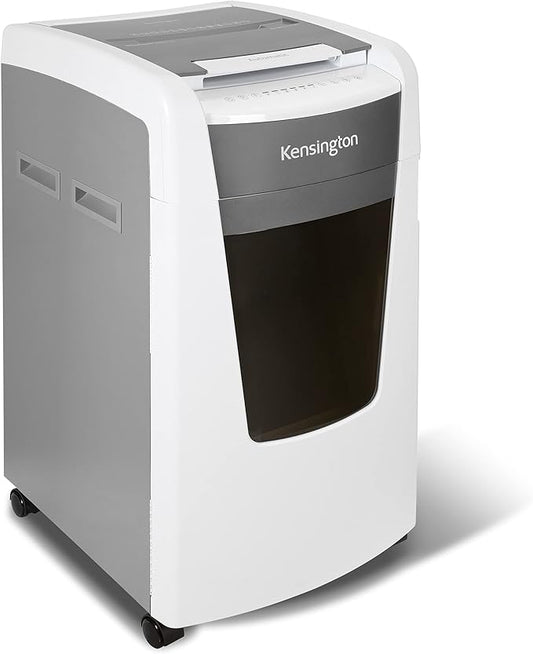 Kensington Shredder - New OfficeAssist 600-Sheet Auto-Feed Micro Cut Anti-Jam Heavy Duty Shredder with 29 gallons Waste Capacity, Lockable Chamber and 4 Casters (K52052AM)