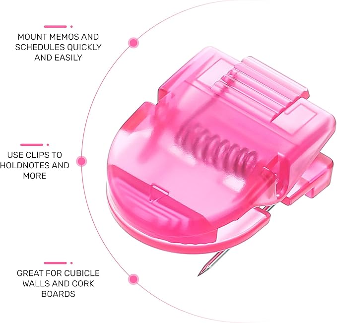 15 Pcs Cubicle Clips Fabric Panel Cubicle Accessories Fabric Partition Panel Wall Clip Office Photos Wall for Notes Memos Standard Size, 40-Sheet Capacity (Multicolor)