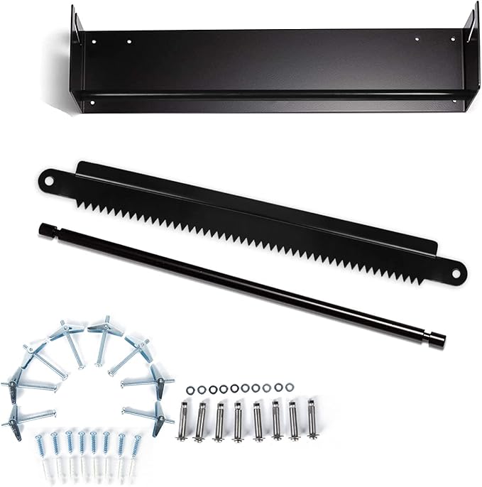 24" Kraft Paper Dispenser Wall Mount，Butcher Paper Dispenser，Paper Roll Cutter to Do Lists,Ideal for Home,Office Wall Paper Holder with Serrated Edge Cut Bar-Black