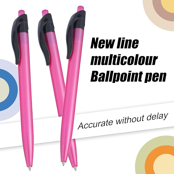 Retractable Red Ballpoint Pen for Smooth Writing 1.0mm Medium Pack of 100, Click pens with Comfort grip, Idea for Journaling, Planner, Note Taking Office School Supplies