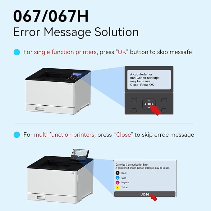 LEMERO UEXPECT 067H High Yield Toner Cartirdge Set Compatible Canon 067H 067 Toner for Color ImageClass MF656Cdw MF654Cdw LBP633Cdw LBP632Cdw MF653Cdw Printer Ink, 4 Pack