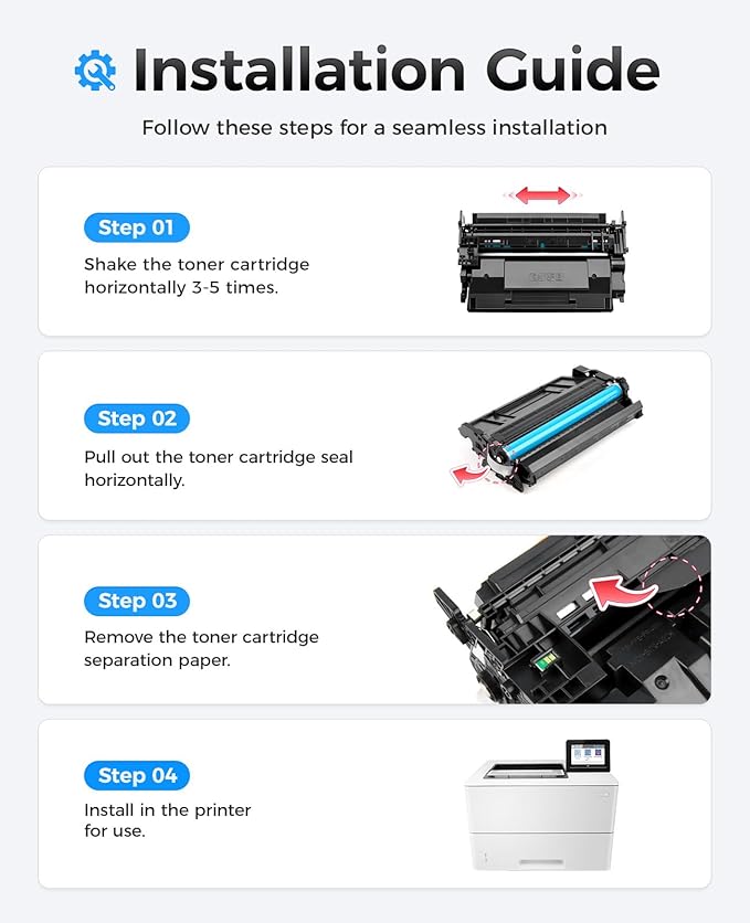 W9008MC Black Toner Cartridge 1-Pack with Chip High Yield Replacement for HP W9008MC Toner Compatible with HP Laserjet MFP E52645dn E52645c Managed E50145dn Printer Ink Copier Scanner（23,000 Pages）
