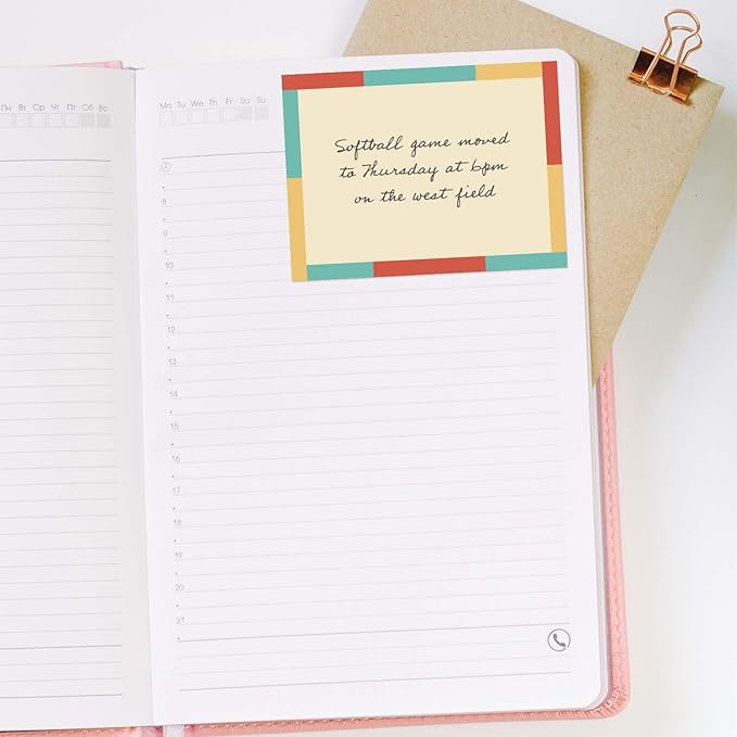 Retro Sticky Note Pads / 4" x 3" Groovy Sticky Notes/Set of 6 Pads / 50 Sheets Per Pad/Trendy Gift Idea/Made in The USA