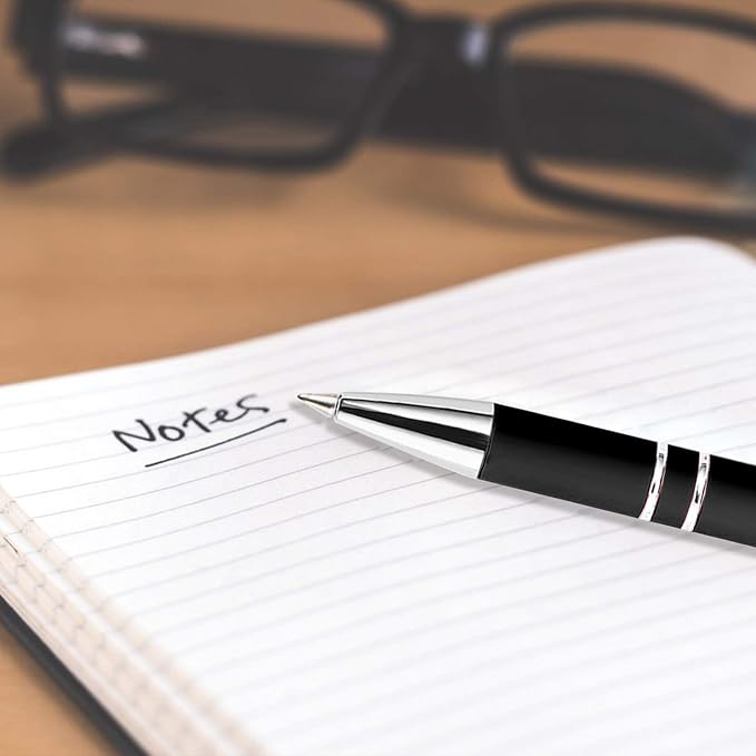 Up to 500 Pcs Personalized Ballpoint Pen Custom Pens Free Engraved Bulk with Name Logo Soft Black Ink Stylus with Touch Metal Office Gift for Anniversaries Graduations Birthdays