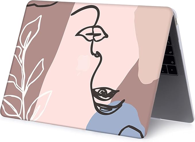 Bandless Case Compatible with MacBook Air 13 Retina 2018 2019 2020 Model A1932 A2179 A2337 M1, Plastic Hard Shell Protective Cover & Keyboard Skin 13 inch with Touch ID - Girl Pattern 2