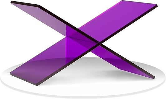 Large Clear Acrylic Book Stand - Perfect for Displaying Open Bibles, Cookbooks on Coffee Table - Ideal for Guest Books, Magazines with Purple Lucite Paperweight