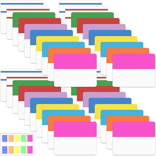 ELII 900 Pcs 2 Inch Sticky Index Tabs - Colorful, Writable & Transparent Book Tabs for Notebooks & Annotating