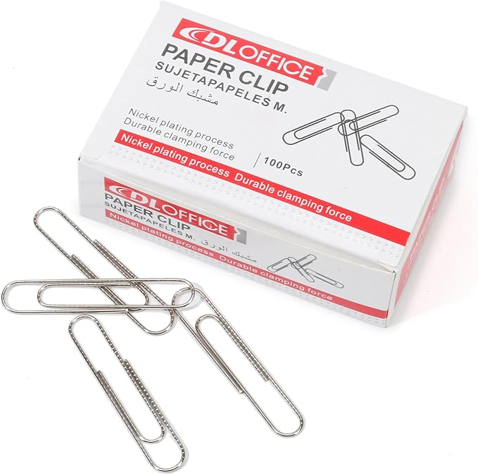 Jumbo Paper Clips，Qimailer Paper Clips - 1000 Pieces (10 Boxes of 100 Each) - Silver Standard Size 2.0IN - Office & School