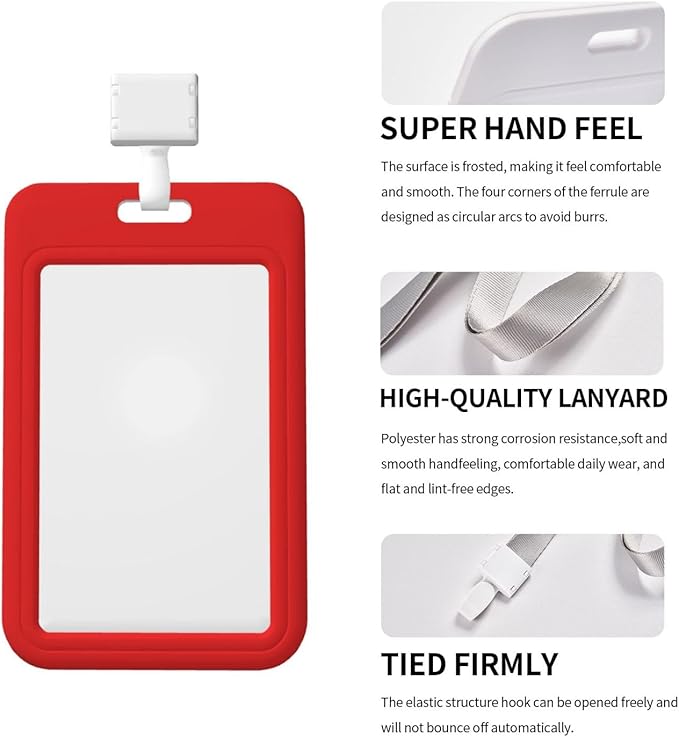 Custom Id Badge Holder Customizable Personalized Id Card with Photo Logo for Employee Work Office Staff Name Tag