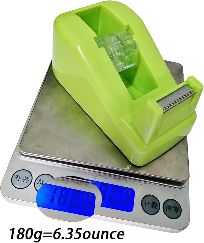 Desktop Tape Dispenser Heavy Duty Desk Accessories Floral Office Tape Dispensers, Weighted Non-Skid Base, Rose Red