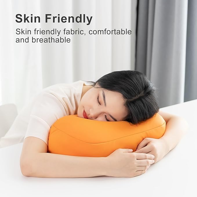 Beanbag Base Book Stand and Comfortable Book Pillow Stand for Bed,Desk,Sofa ERGONOV Reading Pillow Stand for Kindle,iPad,Tablet Minimize Neck Strain Perfect Idea for Book Lovers(Orange)