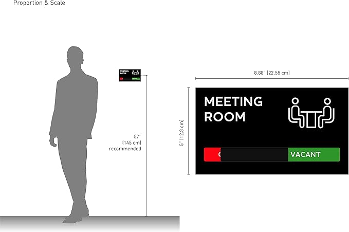 Kubik Letters Premium Meeting Room Sign - Do Not Disturb Sign - Meeting in Progress Door Sign - Office Sign - Sign Out - Office Door Sign - Door Signs for Office - Occupied Sign - Do Not Disturb Door Sign