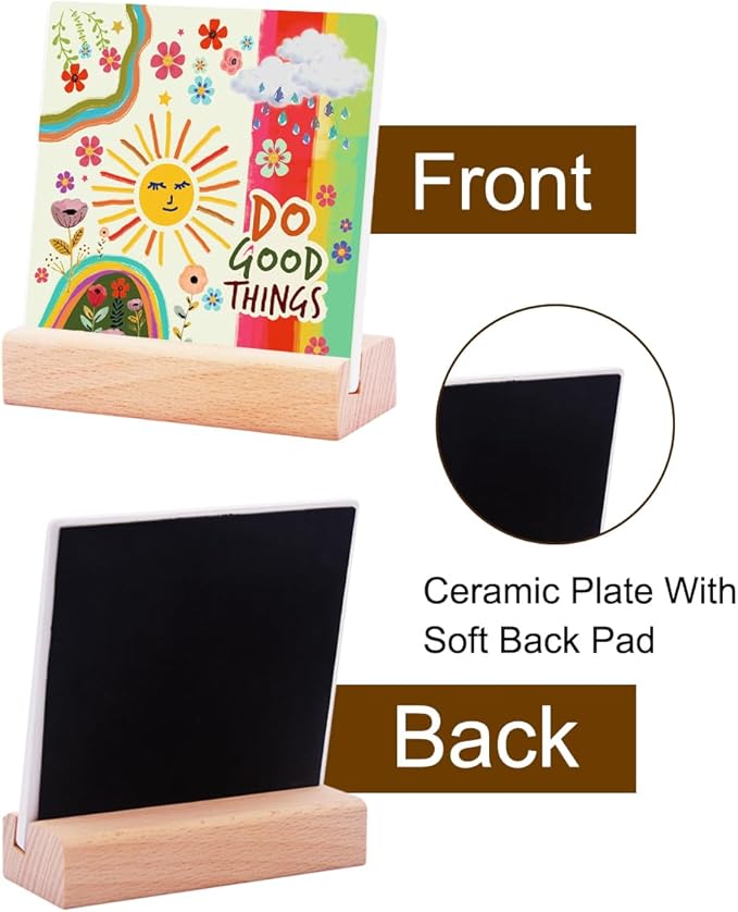 Inspirational Gifts for Women Girls Friends Birthday Christmas-Encouragement Gift Cheer Up Gifts for Friends-Motivational Sign Ceramic Plaque Desk Decor-Sun and Rainbow Sign