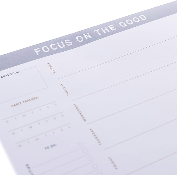 Graphique Weekly To Do Deskpad - Focus Design - 9.75" x 8", 80 Sheets, Themed Pages - Planner for College Students, Business Appointments, Great Gift