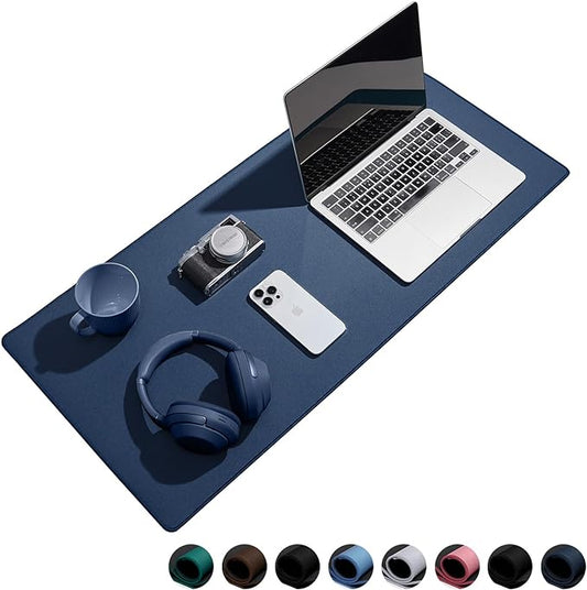 Waterproof Large Gaming Mouse Pad with Durable Stitched Edges, Non-Slip Rubber Base, Smooth Surface Mouse Mat Desk Pad for Home Office Gaming, 27.5"x11.8"x0.08", Dark Blue