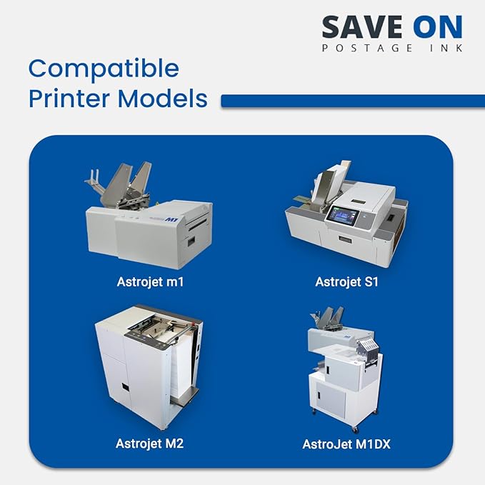 Save On Postage Ink, (2 Pack High Capacity Magenta Ink Tank Compatible with Astro 123-2414, for M1 AstroJet M2 AstroJet S1 and AstroJet M1DX