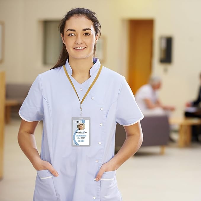 Bulk Lanyards Lanyards for ID Badges,Lanyards with Swivel Hook Clips for Name Tag Lanyard ID Holder (Gold, 100 packs)