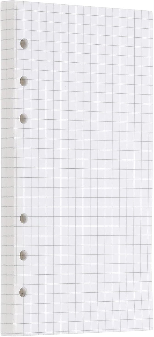 PATIKIL Grid Refill Paper 6-Ring Binder Loose Leaf Planner Filler Paper Planner Inserts, 80 Sheets/160 Pages, Lined
